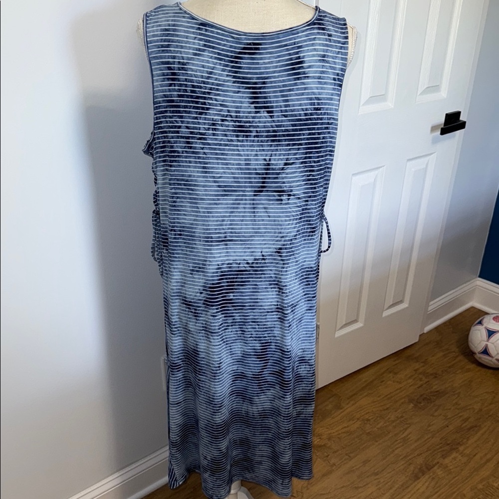 Chico's Blue and Black Striped Maxi Dress - Picture 4 of 7